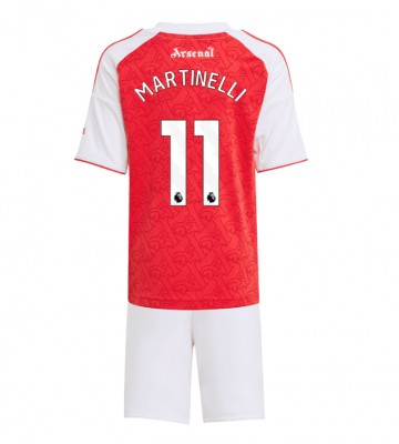 Arsenal Gabriel Martinelli #11 Primera Equipación Niños 2025-26 Manga Corta (+ Pantalones cortos)